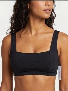 NWT Bikini Top Accessorize London Black Square-Neck bikini Top